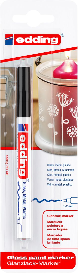 Edding 751 Gloss Paint Marker Black Blister