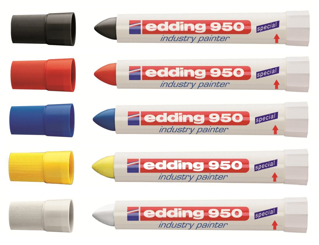 Edding 950 Industrie Pastenmarker 5er-Set