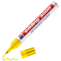 Edding 3000 Permanent Marker Yellow, 10 Pieces