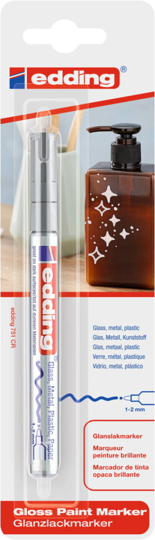 Edding 751 Glanz-Lackmarker Silber Blister