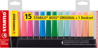 Highlighter STABILO BOSS 15-Piece Desk Set