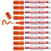 Edding 3300 Permanent Marker Orange, 10-Pack