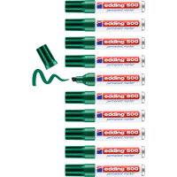 Edding 500 Permanent marker Green, 10 pieces