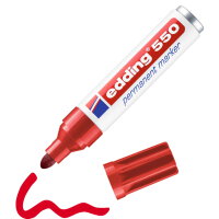 Edding 550 Permanent Marker Red, 10 pieces