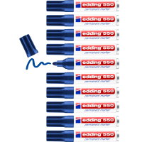 Edding 550 Permanentmarker Blau, 10 Stück