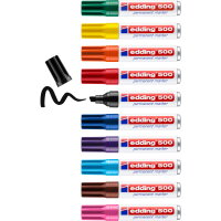 Edding 500 Permanent marker Set of 10 assorted