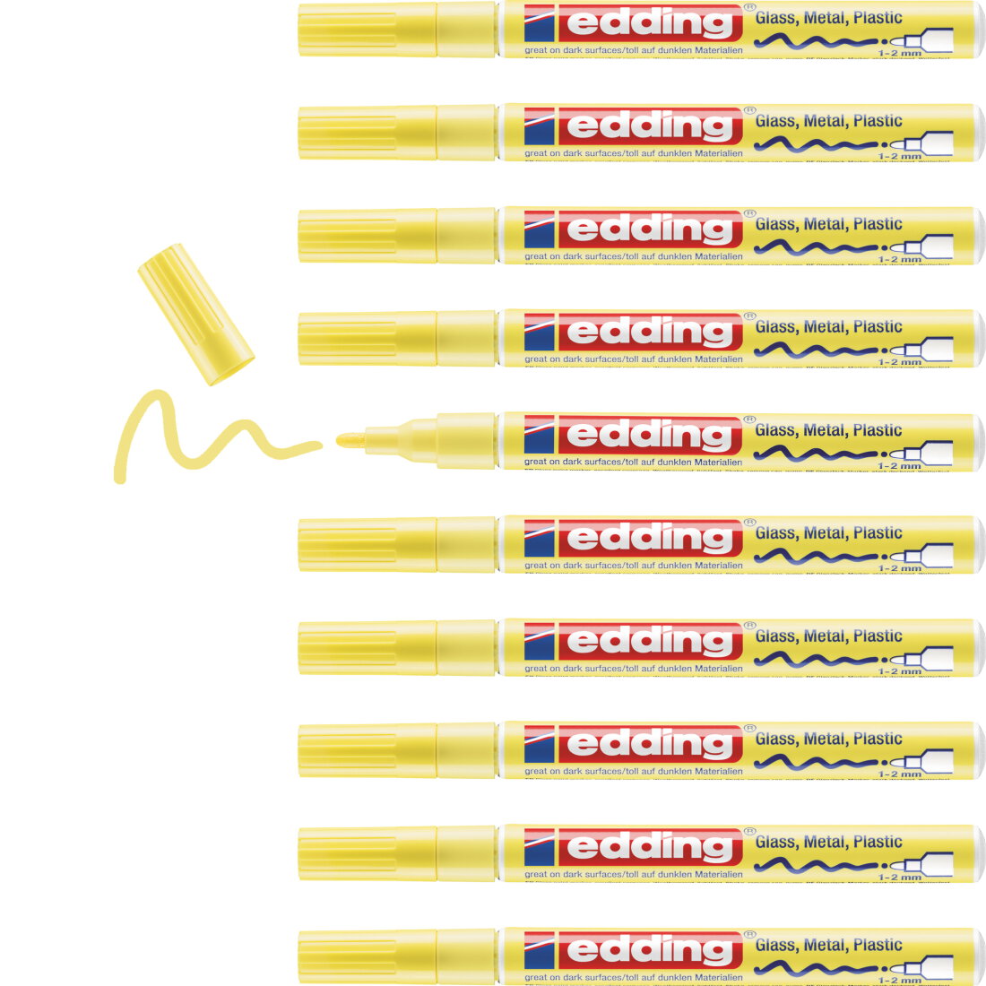 Edding 751 Glanz-Lackmarker Pastellgelb - 10 Stück