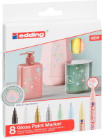 Edding 751 Glanz-Lackmarker Pastellfarben 8er Set