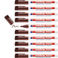 Edding 400 Permanentmarker Braun, 10 Stück