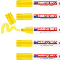 Edding 800 Permanent Marker Yellow, Pack of 5