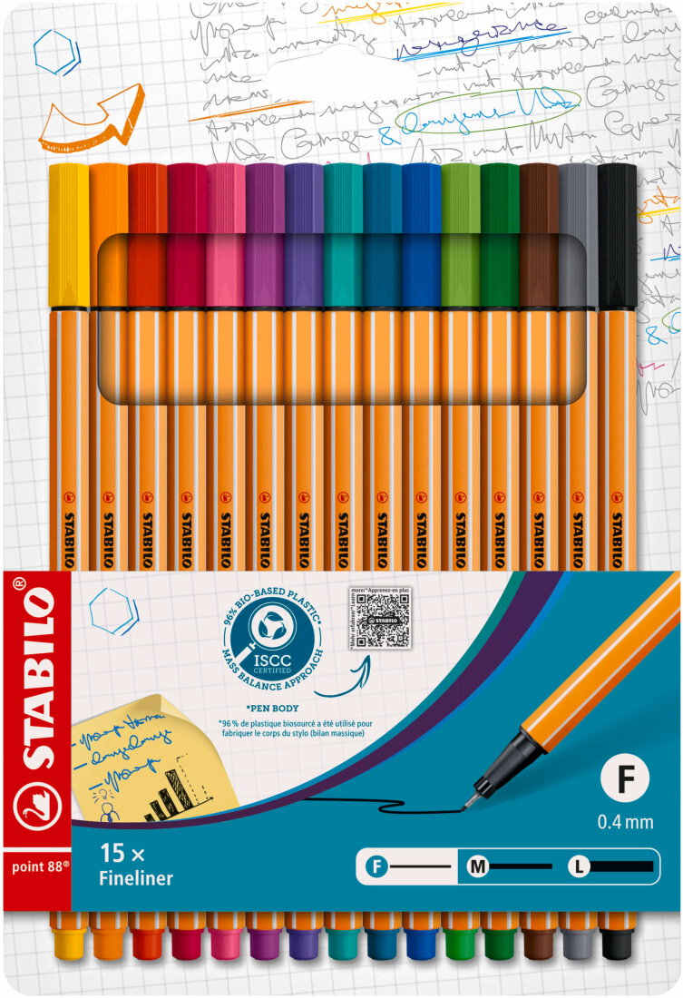 STABILO Point 88 Fineliner - 15er Set