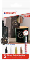 Edding 780 Glanz-Lackmarker Basisfarben 5er Set